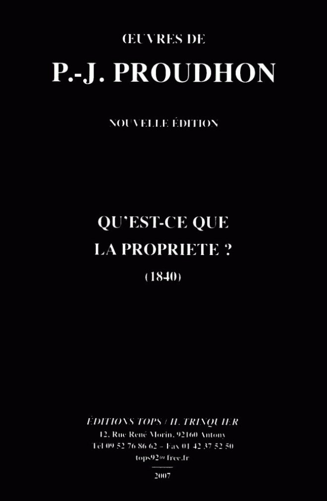 Qu’est-ce que la propriété ?