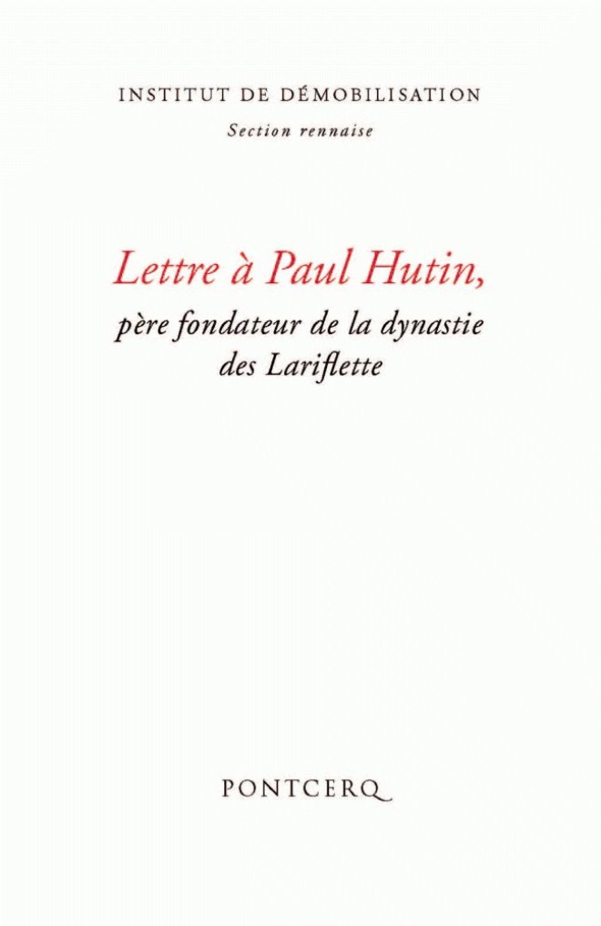 Lettre à Paul Hutin